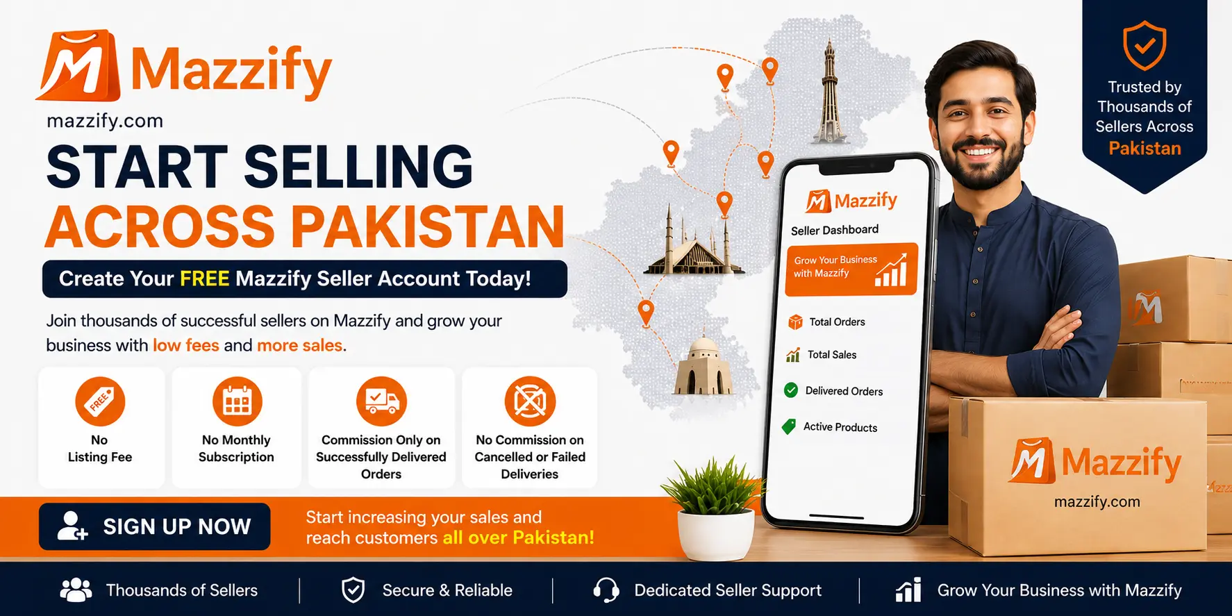 Start Selling Across Pakistan with Mazzify – Create Your FREE Seller Account Today!