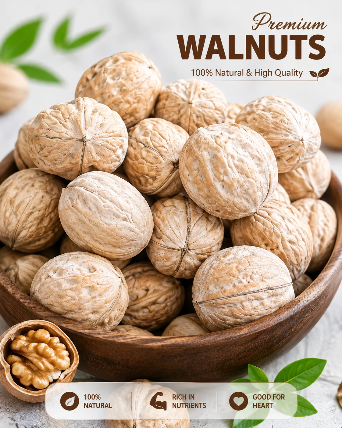 Kaghzi Akhrot / Walnuts with Soft Shell - 1Kg
