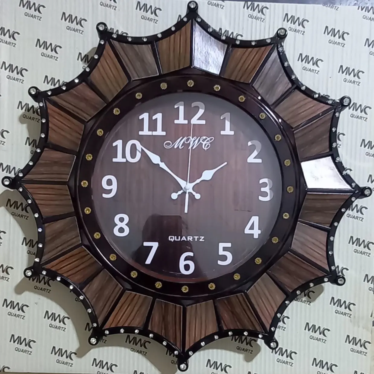 Premium Wooden Star Design Wall Clock