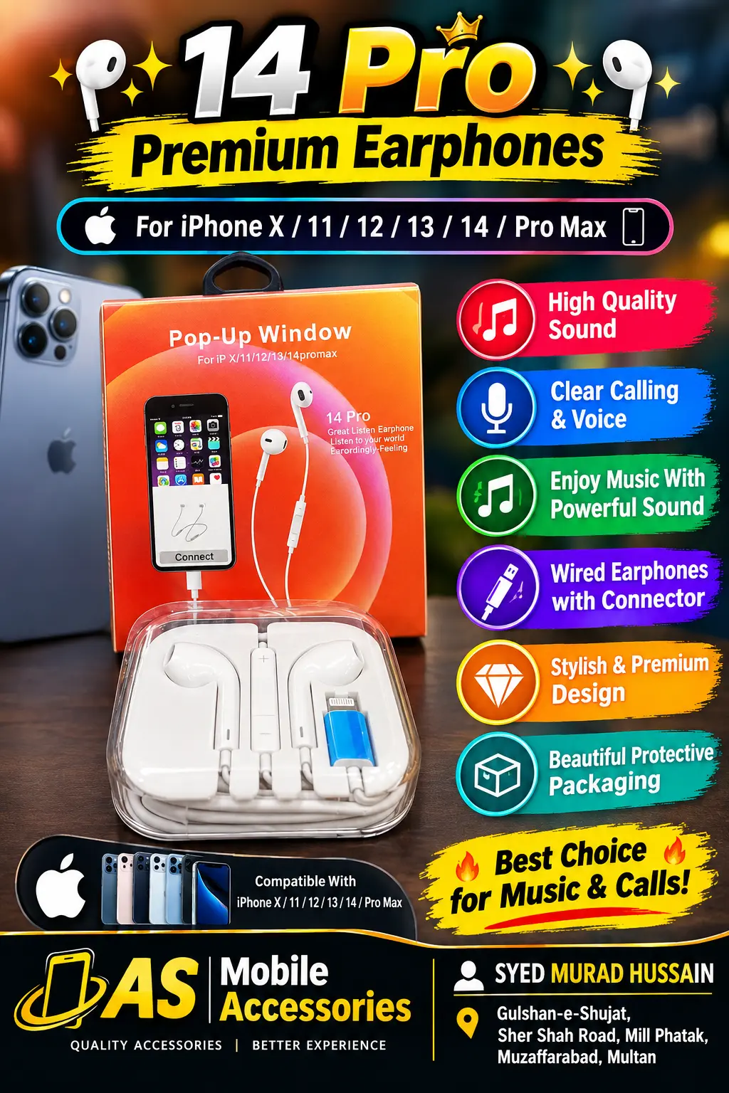 14 Pro Premium Earphones