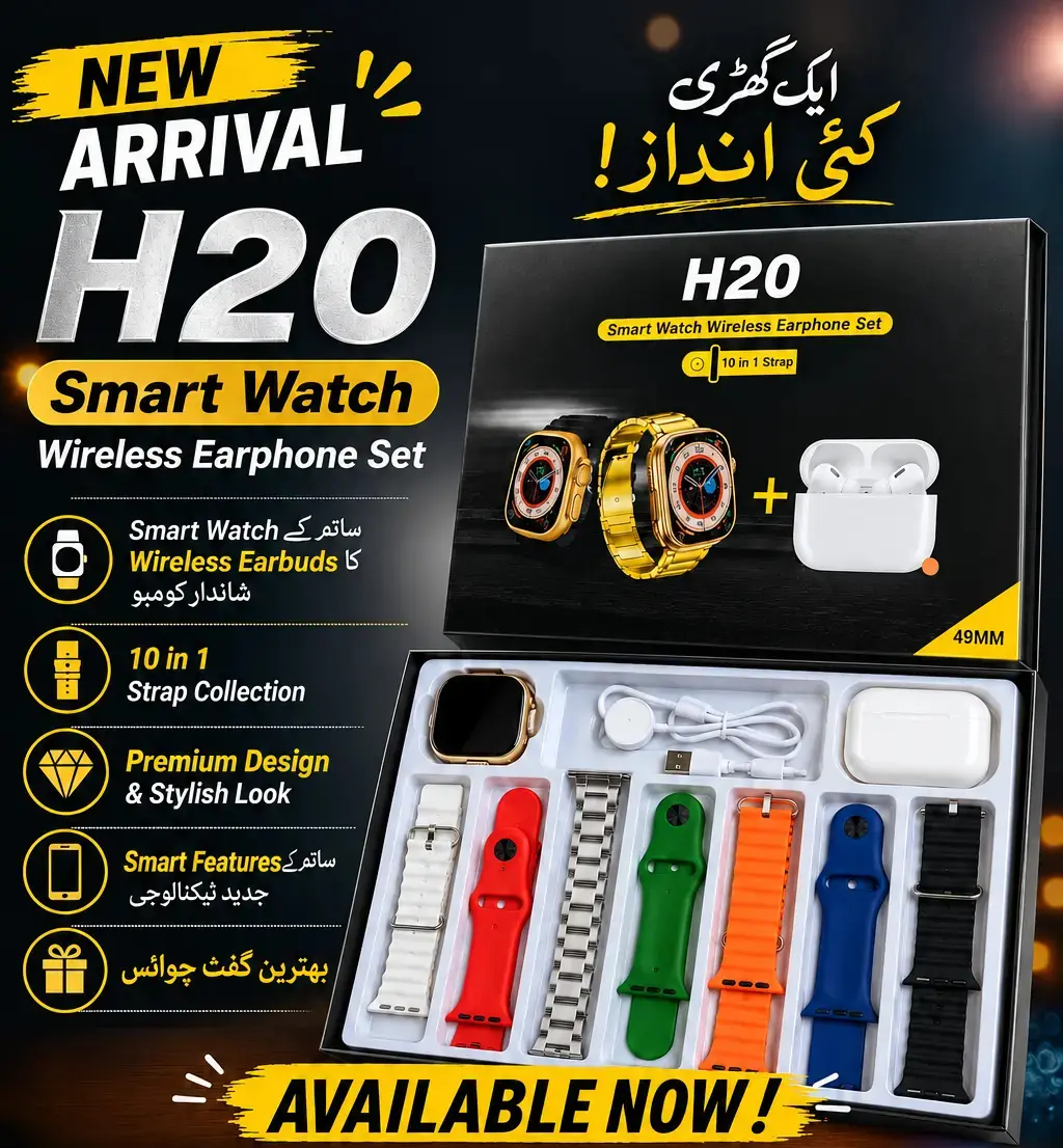 H20 Smart Watch + Wireless Earphone Set